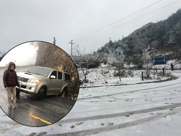 [Clip] Sự cố ô tô trượt bánh, lùi tự do trên băng tuyết