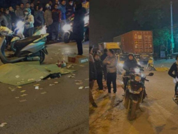 Sóc Sơn: Va chạm với xe container, người điều khiển mô tô tử vong