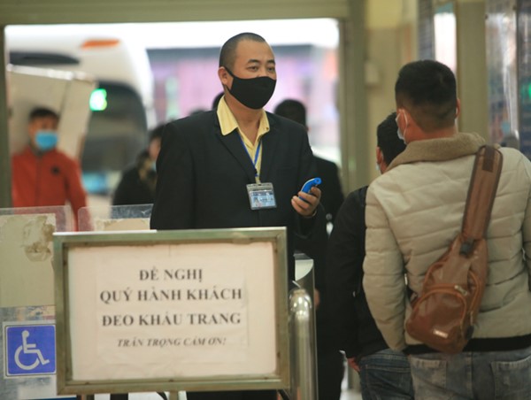 [Ảnh] Bến xe Mỹ Đình siết chặt phòng, chống dịch Covid-19