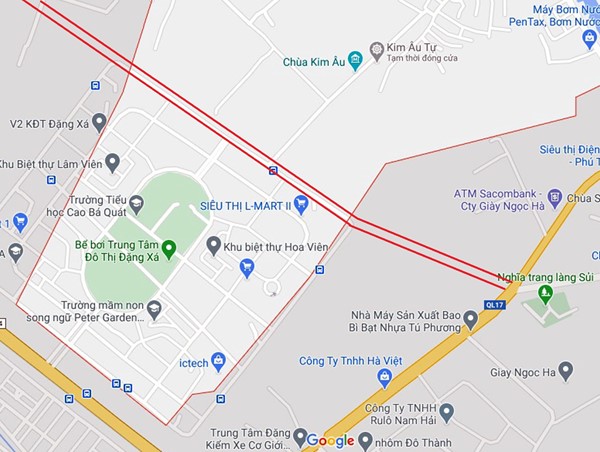 Thêm tuyến đường khớp nối Khu đô thị Đặng Xá