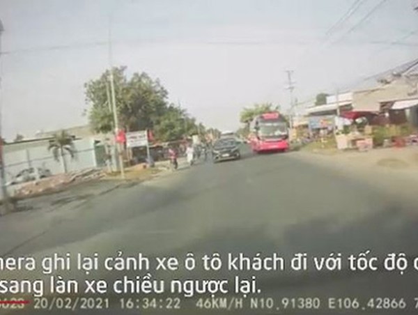 Xe khách lạng lách, lấn làn tông xe máy