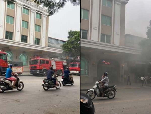 Hà Nội: Cháy ô tô Range Rover dưới tầng hầm Trung tâm thương mại Tràng Tiền Plaza