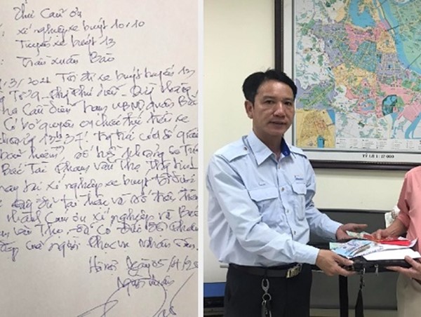 Hà Nội: Bỏ quên cả sổ hồng và 60 triệu, hành khách được lái xe buýt trả lại