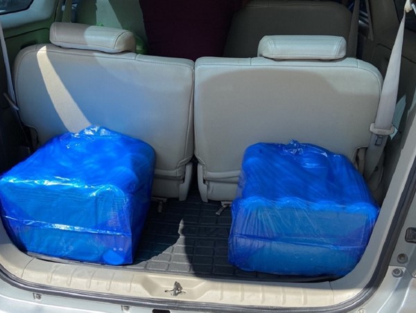 An Giang: Phát hiện, bắt giữ ôtô vận chuyển nhiều hàng hóa, nghi vấn hàng lậu