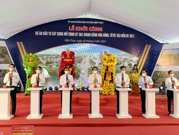 Hải Phòng: Khởi công dự án đầu tư xây dựng mở rộng đường tỉnh 363