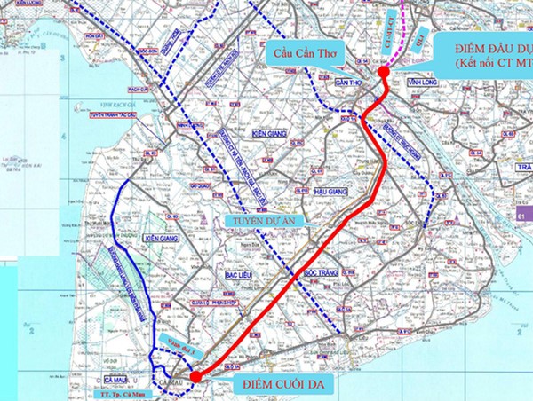 Sắp đầu tư 47.000 tỷ đồng làm cao tốc Cần Thơ - Cà Mau