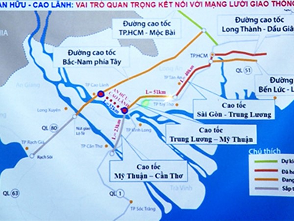 Gần 11.000 tỷ đồng cho 2 tuyến cao tốc Cao Lãnh - An Hữu và Cao Lãnh - Mỹ An