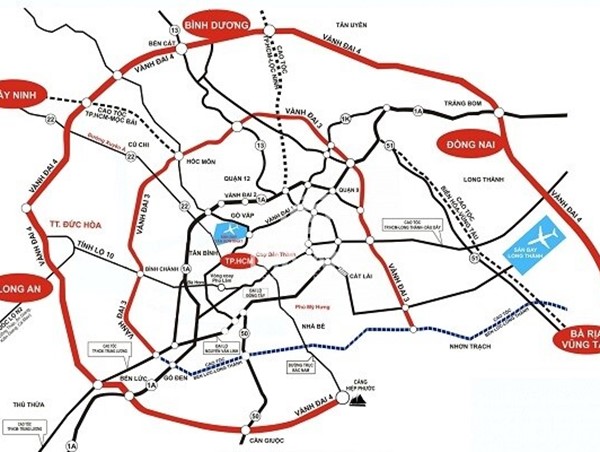 TP Hồ Chí Minh kiến nghị điều chỉnh hướng tuyến vành đai 4