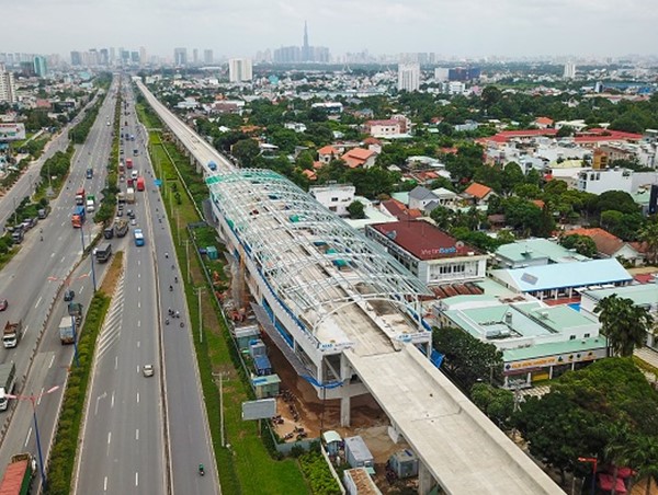 TP Hồ Chí Minh: Tuyến đường sắt đô thị số 1 Bến Thành – Suối Tiên tăng tốc về đích vào cuối năm 2021