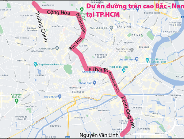 TP Hồ Chí Minh: Dự án đường trên cao Bắc – Nam có tổng mức đầu tư trên 38.000 tỷ đồng