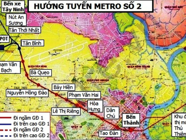 Kế hoạch triển khai dự án metro số 2 ra sao?