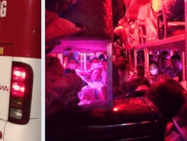 Xe 43 chỗ nhồi nhét 90 người, đón khách không đúng quy định