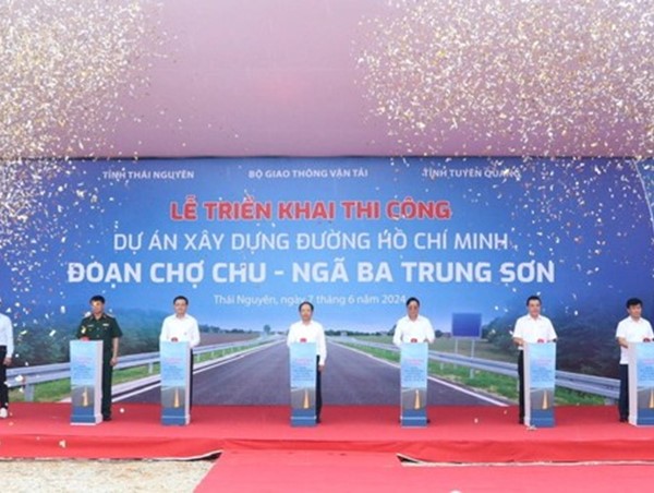 Chính thức triển khai thi công đường Chợ Chu - Ngã ba Trung Sơn