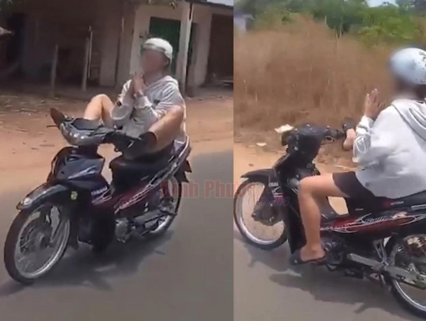 Xử lý thiếu niên 16 tuổi lái xe máy bằng chân, quay video đăng lên mạng xã hội