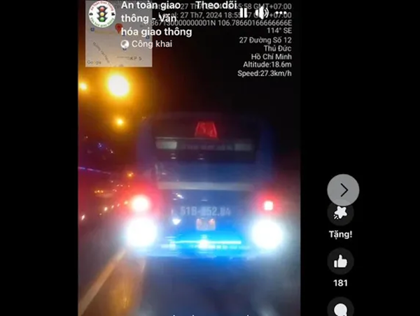 Đề nghị xử lý tài xế xe buýt độ đèn led tại TP Hồ Chí Minh