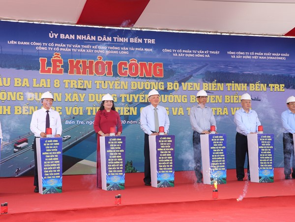 Khởi công dự án cầu Ba Lai 8, Bến Tre
