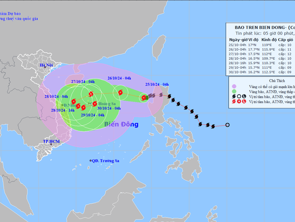 Bộ GTVT ra công điện yêu cầu chủ động ứng phó bão Trami