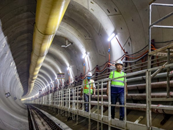 Hầm đường sắt đô thị dưới lòng đất ở Thủ đô đã dài 631m