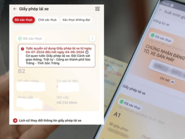 Không được cấp, đổi Giấy phép lái xe tích hợp khi bị tước quyền sử dụng