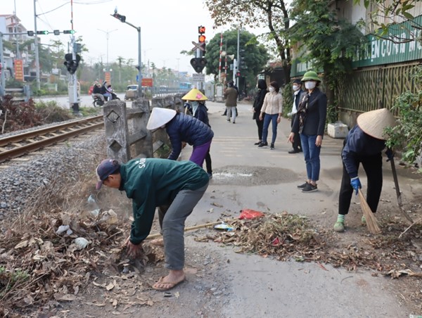 Huyện Phú Xuyên tổng vệ sinh môi trường tuyến đường QL 1A và TL 428