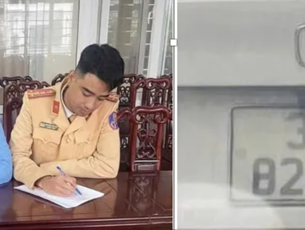 Xử lý tài xế ô tô dùng băng dính đen sửa biển số để tránh phạt nguội