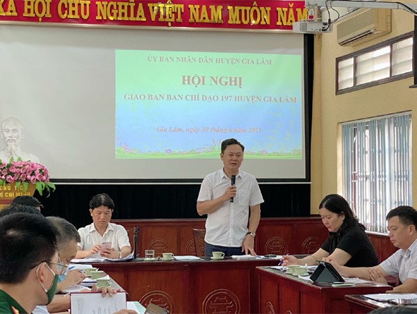 Ban Chỉ đạo 197 huyện Gia Lâm giao ban sơ kết 6 tháng đầu năm 2021
