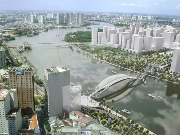 TP Hồ Chí Minh: khởi công cầu đi bộ nghìn tỷ qua sông Sài Gòn