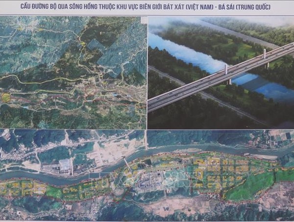 Khởi công cầu đường bộ qua sông Hồng kết nối Việt Nam - Trung Quốc