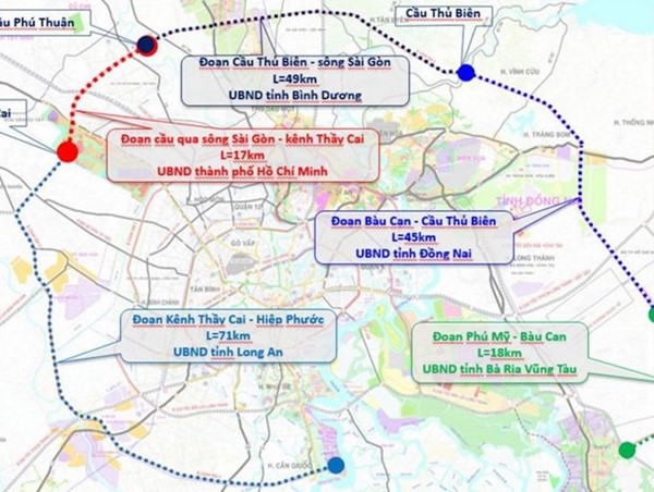 Đường Vành đai 4 TP Hồ Chí Minh dự kiến đầu tư theo hình thức BOT