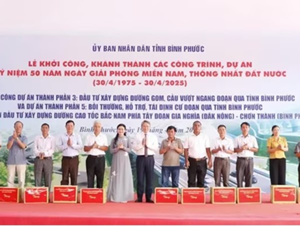 Khởi công 2 dự án thành phần thuộc Dự án cao tốc Gia Nghĩa - Chơn Thành