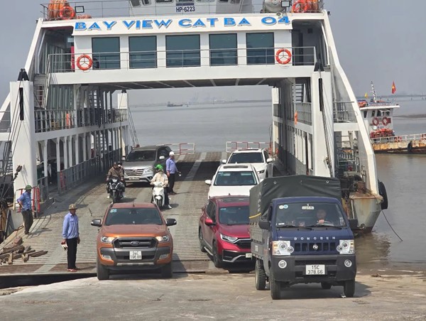 Hải Phòng: tạm dừng chuyên chở xe ô tô con, xe tải qua phà Đồng Bài