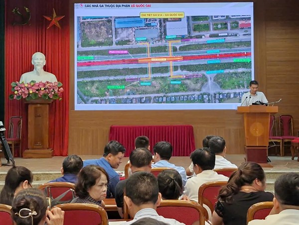 Quốc Oai: lấy ý kiến người dân về Dự án tuyến đường sắt đô thị số 5