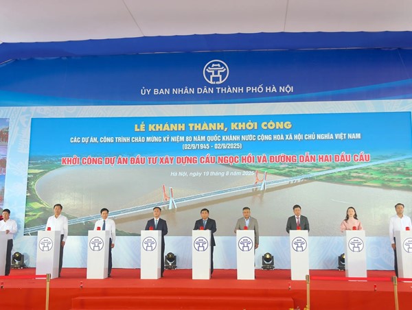 Hà Nội: khởi công cầu Ngọc Hồi bắc qua sông Hồng