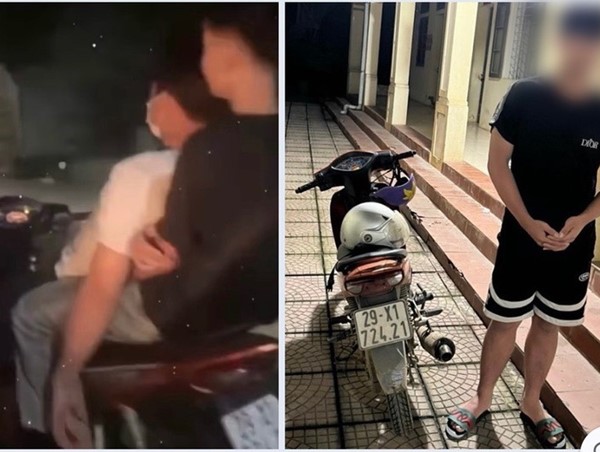 Xử lý nam thanh niên đầu trần đi xe máy “diễn xiếc” ở Chương Mỹ