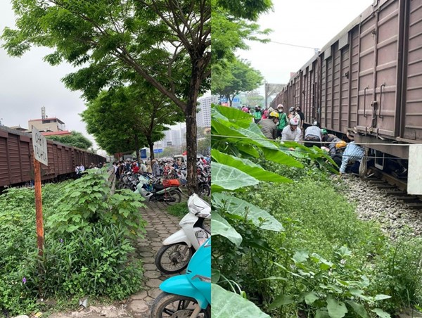 Xe máy nát bét sau va chạm với tàu hỏa 
