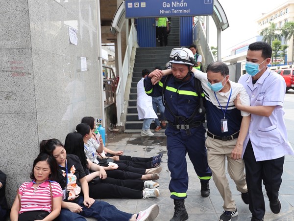 Kịch bản nào xử lý tình huống cháy nổ trên tàu đường sắt Nhổn - Ga Hà Nội?