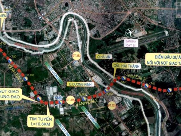 Hải Phòng đầu tư hơn 7.400 tỷ đồng thực hiện dự án đường Vành đai 2
