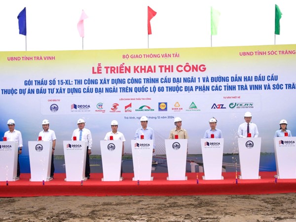 Bắt đầu thi công xây dựng cầu Đại Ngãi 1 bắc qua sông Hậu