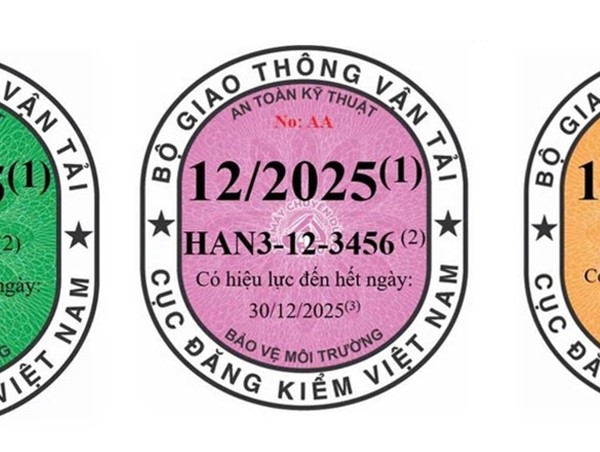 Ba loại tem kiểm định ô tô, xe máy phải dán từ năm 2025