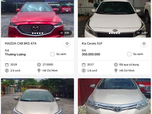 Ngân hàng ồ ạt bán ô tô thế chấp để xử lý nợ xấu