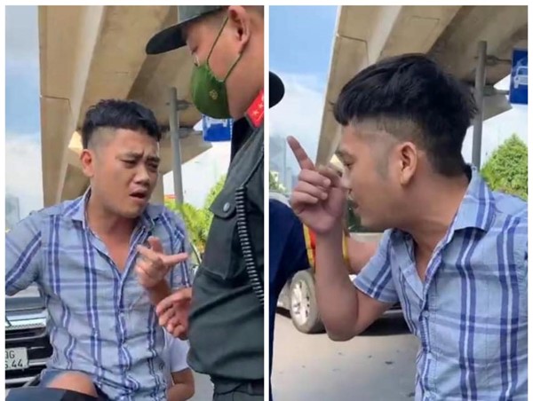 Hà Nội: Lái xe máy không đeo khẩu trang, không giấy đi đường còn cà khịa cảnh sát đánh nhau