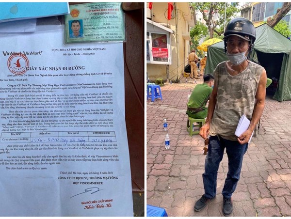 Hà Nội: Cảnh sát kiểm tra giấy đi đường, người đàn ông nói nhặt được và tự điền tên vào