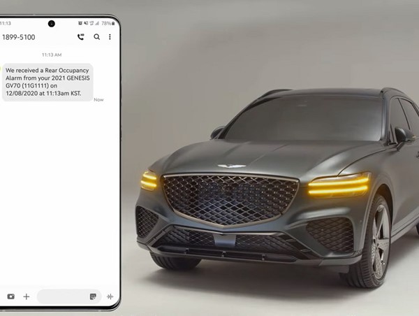 Cảm biến siêu âm mới của Genesis GV70 2022 giúp không để trẻ em tử vong trên xe