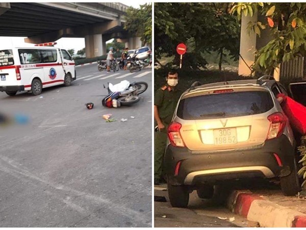 Hà Nội: Va chạm với ô tô giữa ngã ba, nam tài xế xe máy tử vong thương tâm