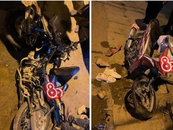 [Clip]: Kinh hoàng hai xe máy đối đầu ở tốc độ cao, 5 người thương vong