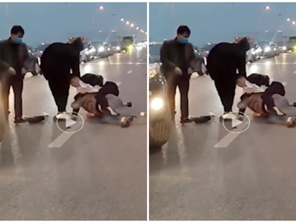 [Clip]: Tài xế hỗn chiến sau va chạm, giao thông ùn tắc kéo dài trên cầu Vĩnh Tuy 