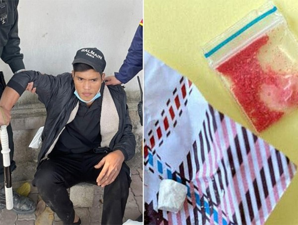 Kiểm tra thanh niên không đội mũ bảo hiểm, phát hiện ma tuý