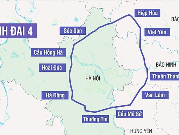 Dự án Vành đai 4: Động lực lớn cho phát triển Thủ đô