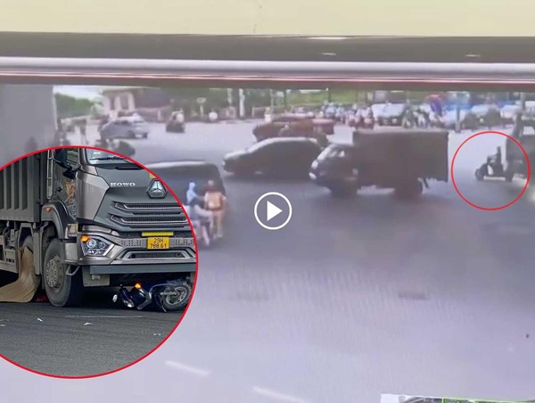 [Clip]: Người phụ nữ đi xe máy bị xe tải cán tử vong ở bến xe Nước Ngầm 