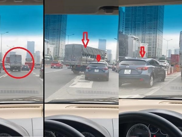 [CLIP]: Hai ô tô chèn ép nhau trên đường Vành đai 3 Hà Nội